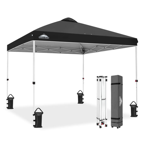 Easy Setup Straight Leg 10x10 Pop Up Canopy Tent w/ 100 sqft of Shade