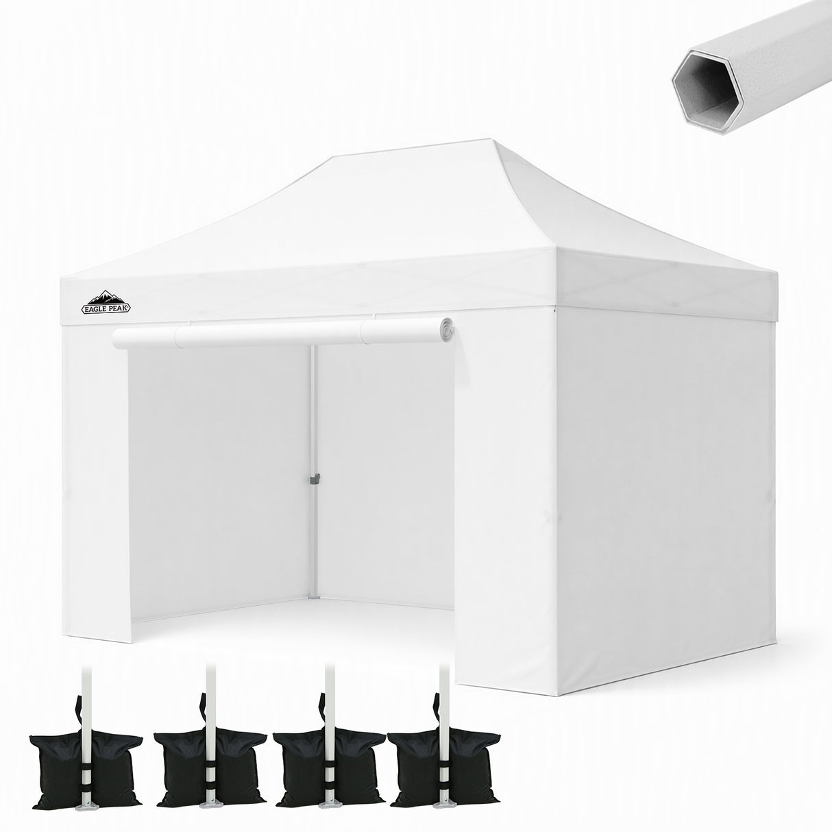 Commercial Heavy Duty 10x15/10x20 Pop Up Canopy, 4 Sidewalls