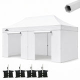 Commercial Heavy Duty 10x15/10x20 Pop Up Canopy, 4 Sidewalls
