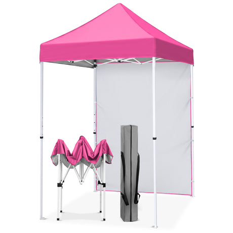 5x5 Pop Up Canopy Tent with 1 Removable Sidewall