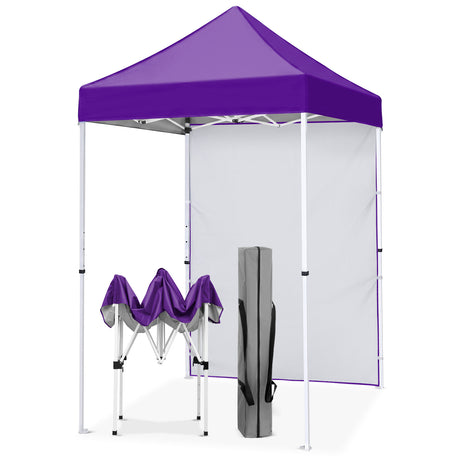 5x5 Pop Up Canopy Tent with 1 Removable Sidewall