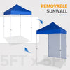 EAGLE PEAK Straight Leg Outdoor Portable Canopy Tent with One Removable Sunwall 5x5 ft, Carry Bag Included