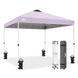 Easy Setup Straight Leg 10x10 Pop Up Canopy Tent w/ 100 sqft of Shade