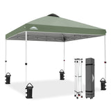 Easy Setup Straight Leg 10x10 Pop Up Canopy Tent w/ 100 sqft of Shade
