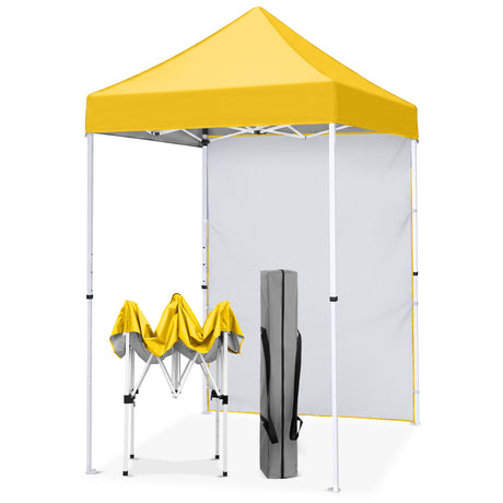 5x5 Pop Up Canopy Tent with 1 Removable Sidewall