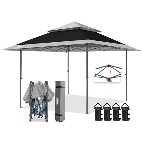 13x13 Straight Leg Pop Up Canopy Tent with 169 sqft of Shade
