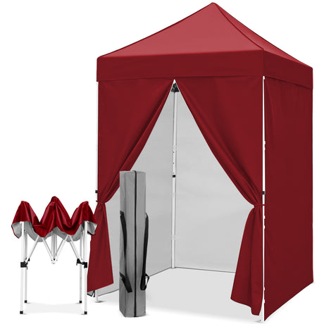 5x5 Pop Up Canopy Tent with 4 Removable Sidewalls