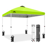 Easy Setup Straight Leg 10x10 Pop Up Canopy Tent w/ 100 sqft of Shade