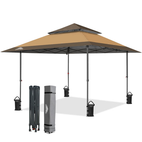 13x13 Pop Up Canopy Tent, Auto Extended Eaves