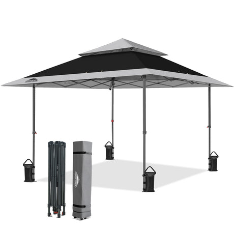 13x13 Pop Up Canopy Tent, Auto Extended Eaves