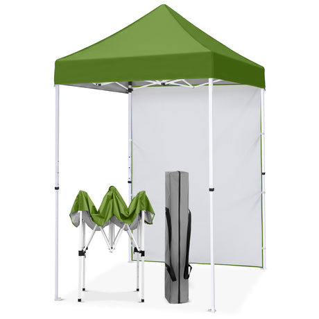 5x5 Pop Up Canopy Tent with 1 Removable Sidewall