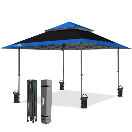 13x13 Pop Up Canopy Tent, Auto Extended Eaves