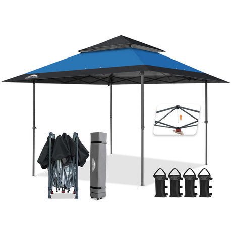 13x13 Straight Leg Pop Up Canopy Tent with 169 sqft of Shade