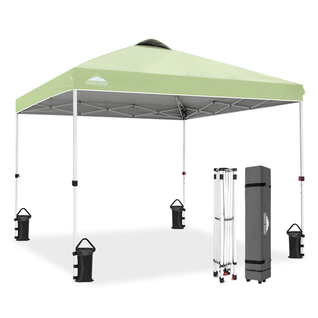 Easy Setup Straight Leg 10x10 Pop Up Canopy Tent w/ 100 sqft of Shade
