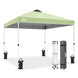 Easy Setup Straight Leg 10x10 Pop Up Canopy Tent w/ 100 sqft of Shade