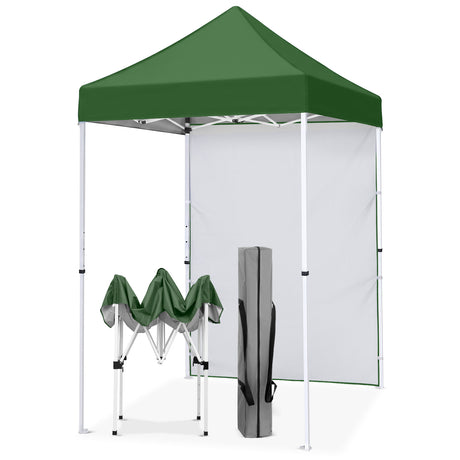 5x5 Pop Up Canopy Tent with 1 Removable Sidewall