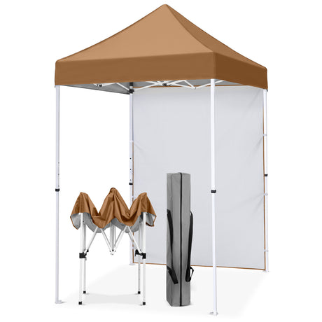 5x5 Pop Up Canopy Tent with 1 Removable Sidewall