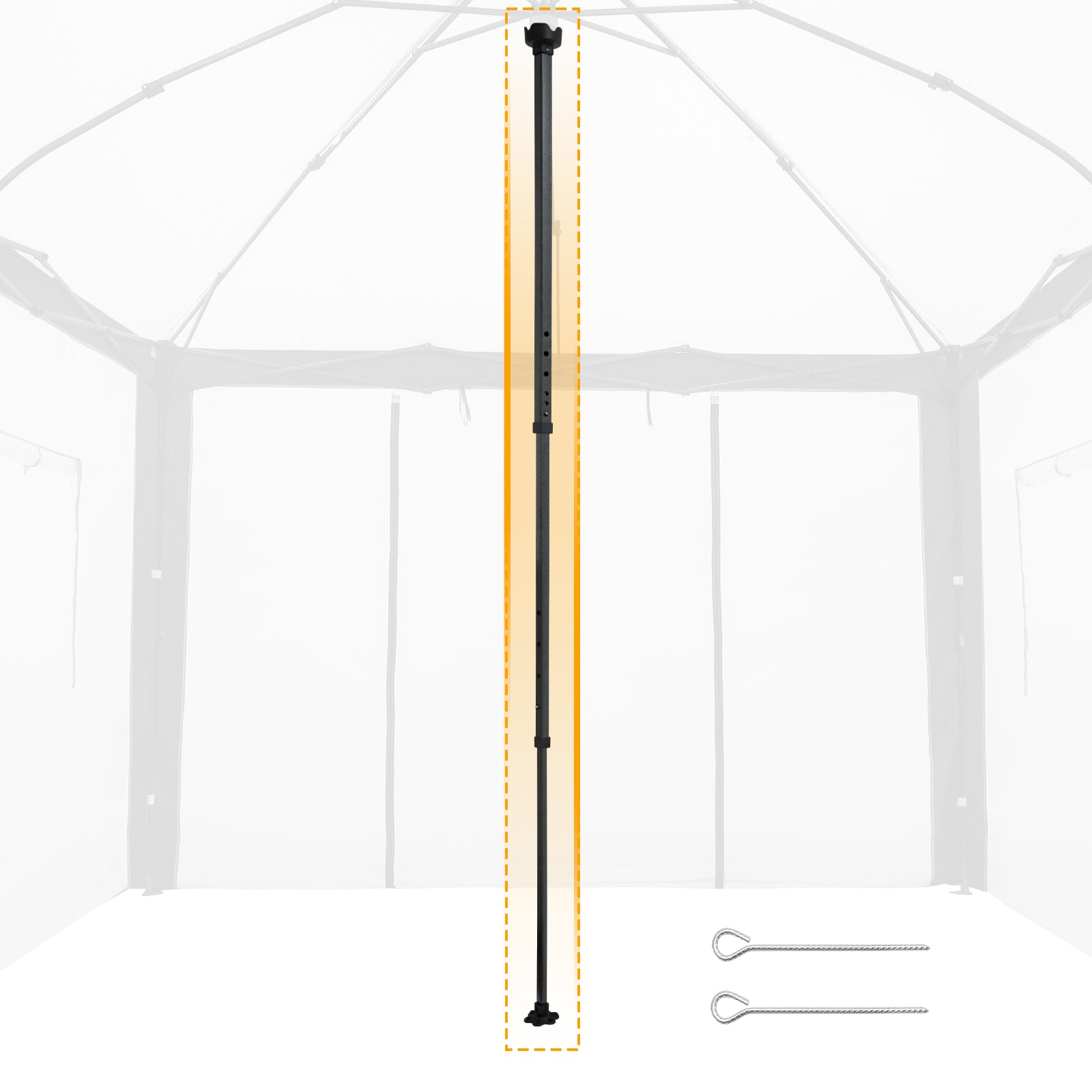 tent pole support Greenhouse Center Support Pole with Ground Stakes