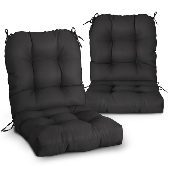 EAGLE PEAK Tufted Outdoor/Indoor Seat/Back Chair Cushion, Set of 2, 42'' x 21''