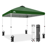 Easy Setup Straight Leg 10x10 Pop Up Canopy Tent w/ 100 sqft of Shade