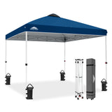 Easy Setup Straight Leg 10x10 Pop Up Canopy Tent w/ 100 sqft of Shade