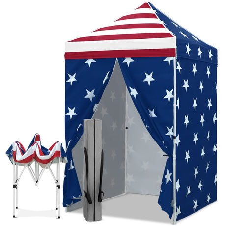 5x5 Pop Up Canopy Tent with 4 Removable Sidewalls