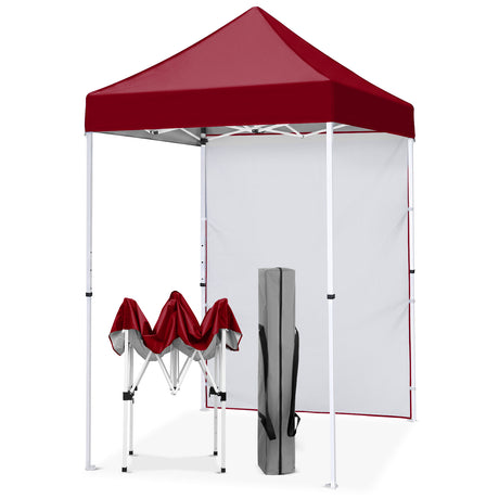 5x5 Pop Up Canopy Tent with 1 Removable Sidewall
