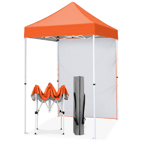 5x5 Pop Up Canopy Tent with 1 Removable Sidewall