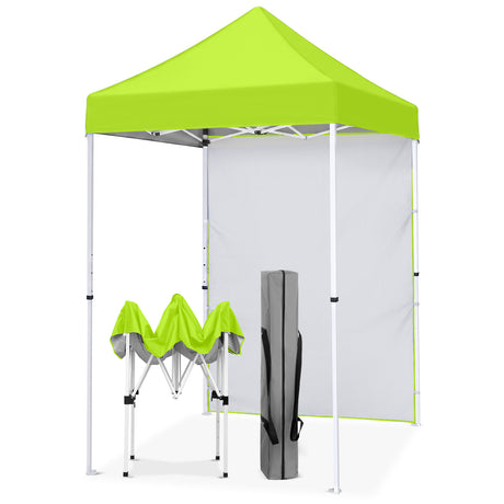 5x5 Pop Up Canopy Tent with 1 Removable Sidewall