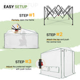 EAGLE PEAK Easy Fast Setup Instan 8x6 Pop Up Walk In Greenhouse