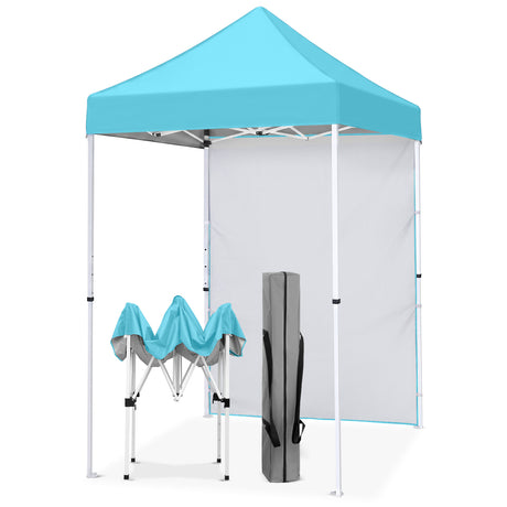 5x5 Pop Up Canopy Tent with 1 Removable Sidewall