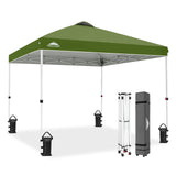 Easy Setup Straight Leg 10x10 Pop Up Canopy Tent w/ 100 sqft of Shade