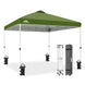 Easy Setup Straight Leg 10x10 Pop Up Canopy Tent w/ 100 sqft of Shade