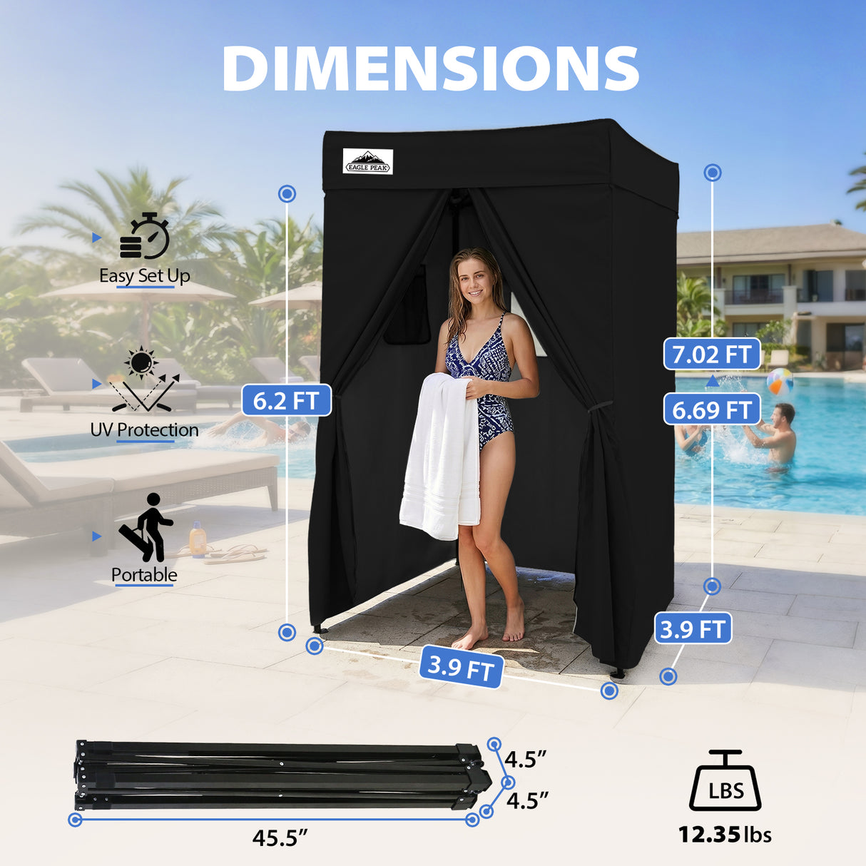 Flat Top 4x4 Pop-up Canopy Changing Room