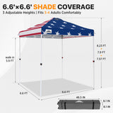 6.6x6.6 Pop Up Canopy Tent Easy Up Canopy Outdoor