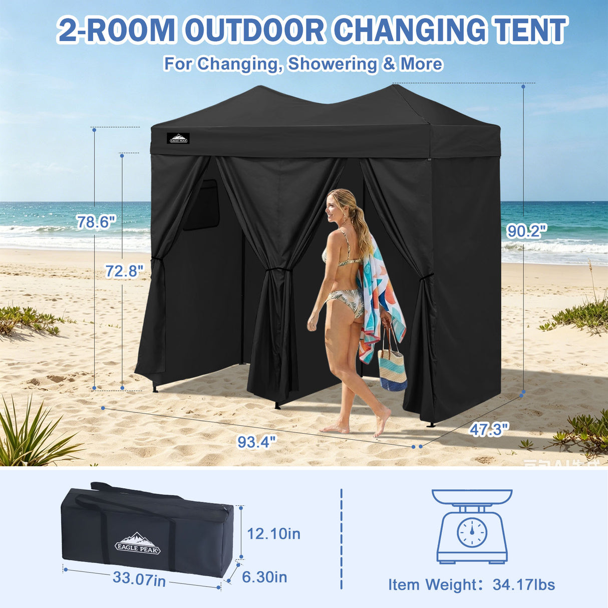 Outdoor Pop Up Changing Room 8x4 ft