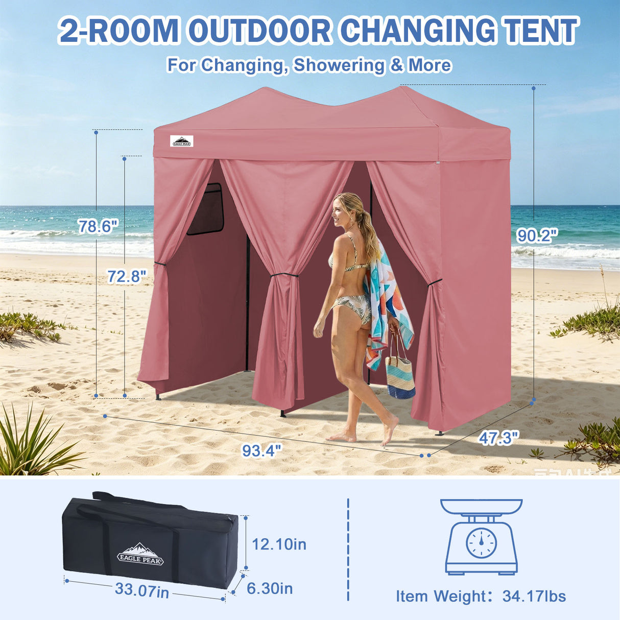 Outdoor Pop Up Changing Room 8x4 ft