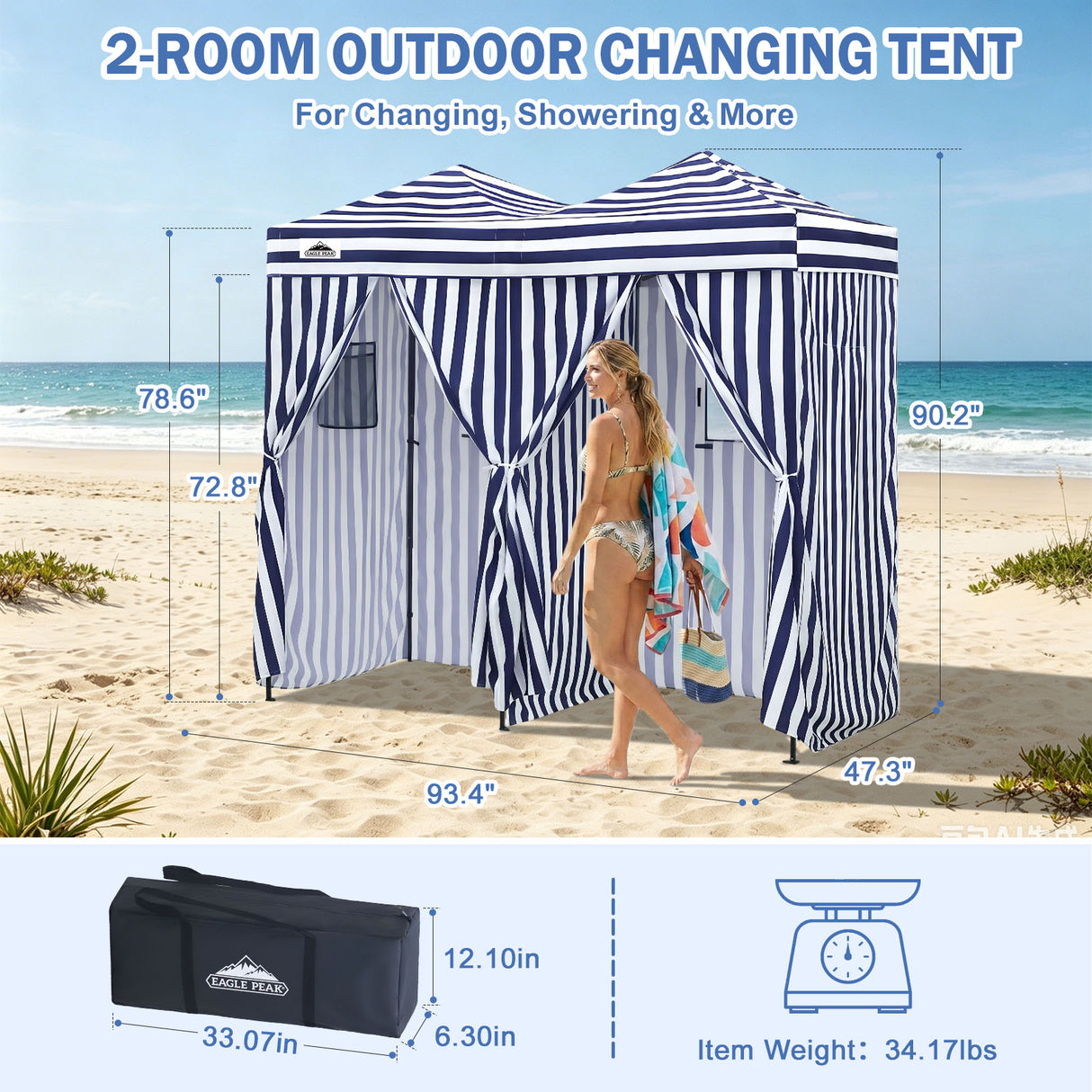 Outdoor Pop Up Changing Room 8x4 ft