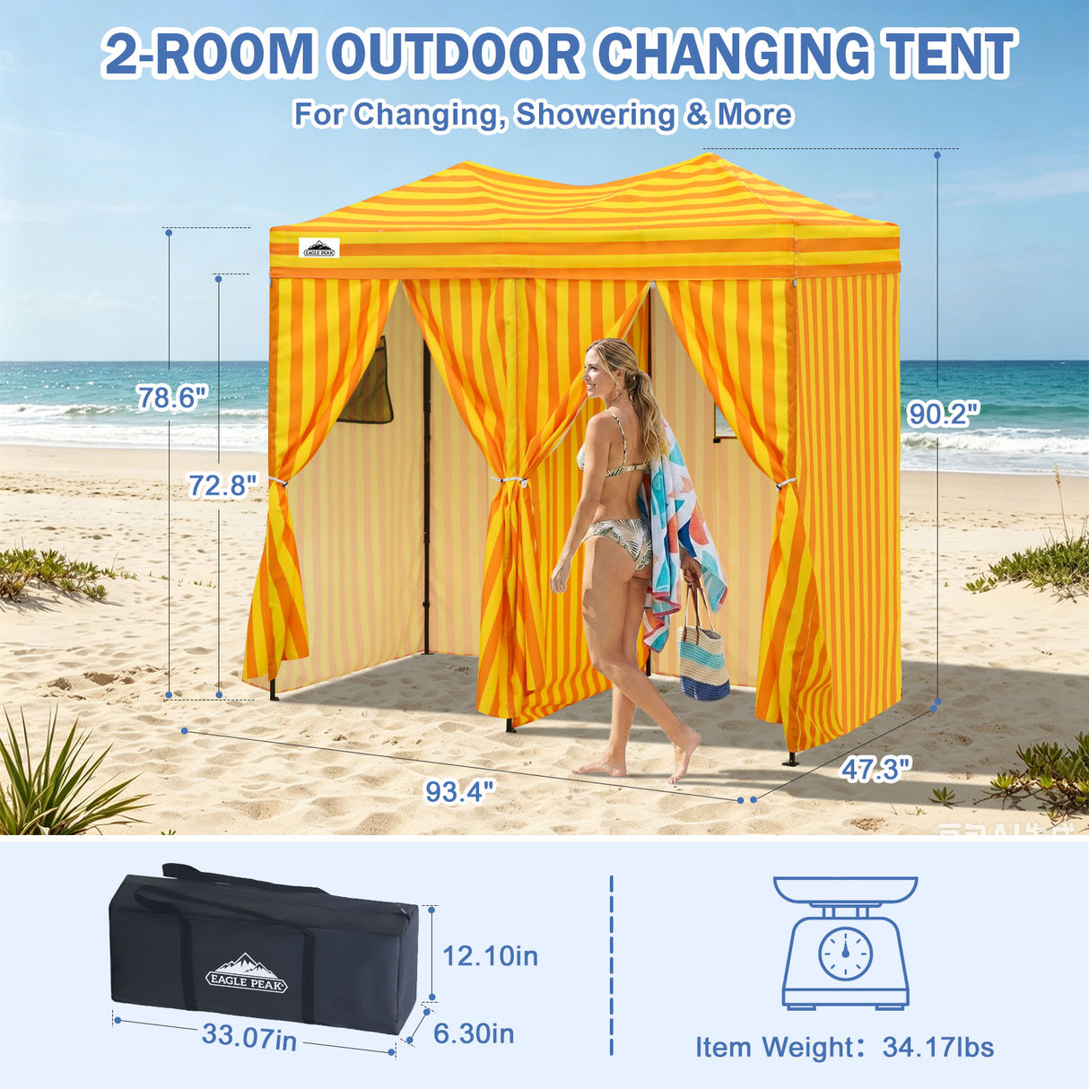 Outdoor Pop Up Changing Room 8x4 ft