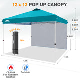 12x12 Pop Up Canopy Tent with 1 Sidewall