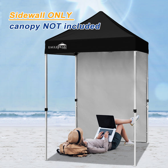 EAGLE PEAK Sunwall / Sidewall for 5x5 ft Straight Leg Canopy only, 1 Sidewall, White / Blue