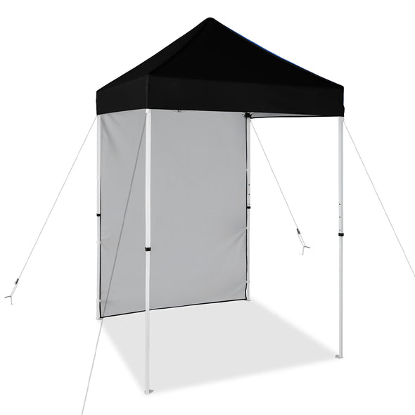 EAGLE PEAK Straight Leg Outdoor Portable Canopy Tent with One Removable Sunwall 5x5 ft, Carry Bag Included