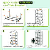 27.2"x19.3"x64.2" Mini Greenhouse with Wire Shelves - Eagle Peak Custom Canopy Tent