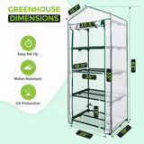 27.2"x19.3"x64.2" Mini Greenhouse with Wire Shelves - Eagle Peak Custom Canopy Tent