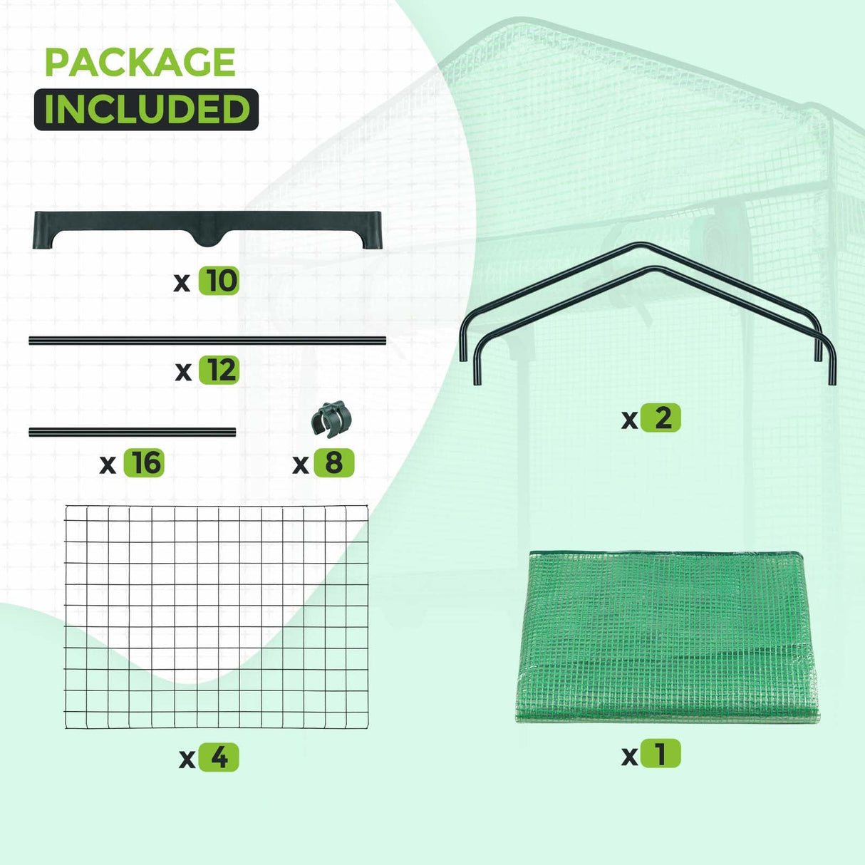 27.2"x19.3"x64.2" Mini Greenhouse with Wire Shelves - Eagle Peak