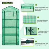 27.2"x19.3"x64.2" Mini Greenhouse with Wire Shelves - Eagle Peak Custom Canopy Tent