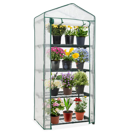 27.2"x19.3"x64.2" Mini Greenhouse with Wire Shelves - Eagle Peak Custom Canopy Tent