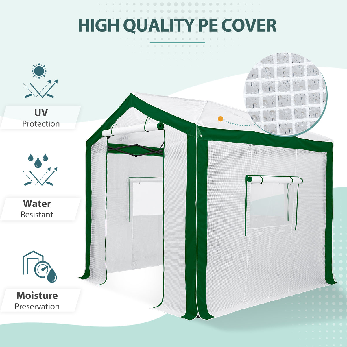 8x8 Walk In Pop Up Greenhouse