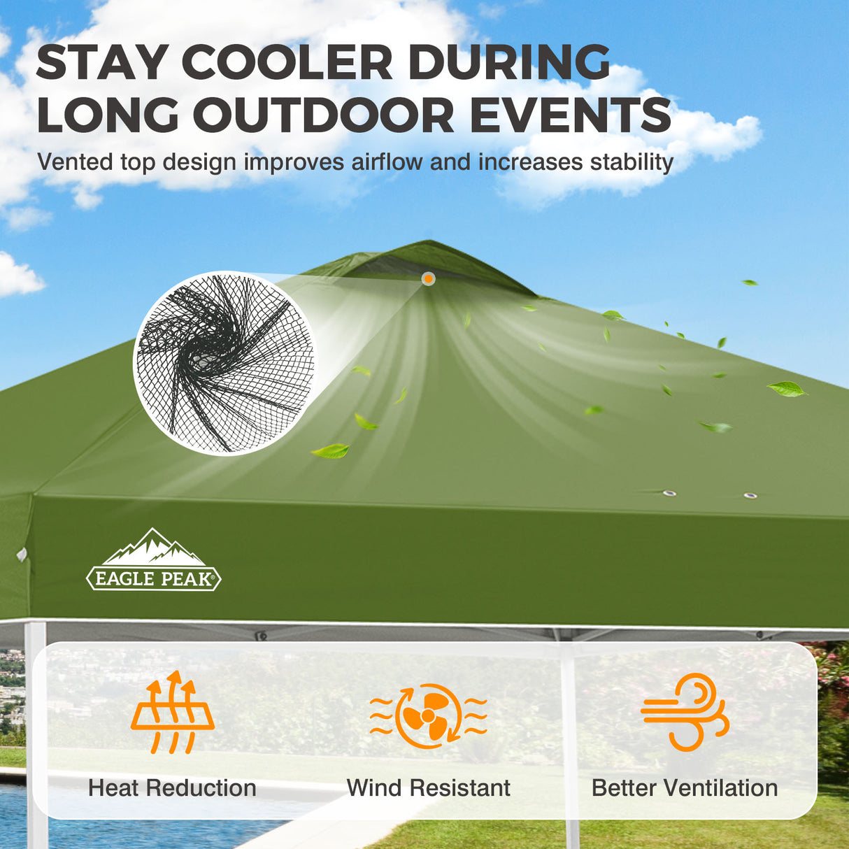Easy Setup Straight Leg 10x10 Pop Up Canopy Tent w/ 100 sqft of Shade