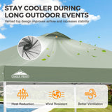 Easy Setup Straight Leg 10x10 Pop Up Canopy Tent w/ 100 sqft of Shade